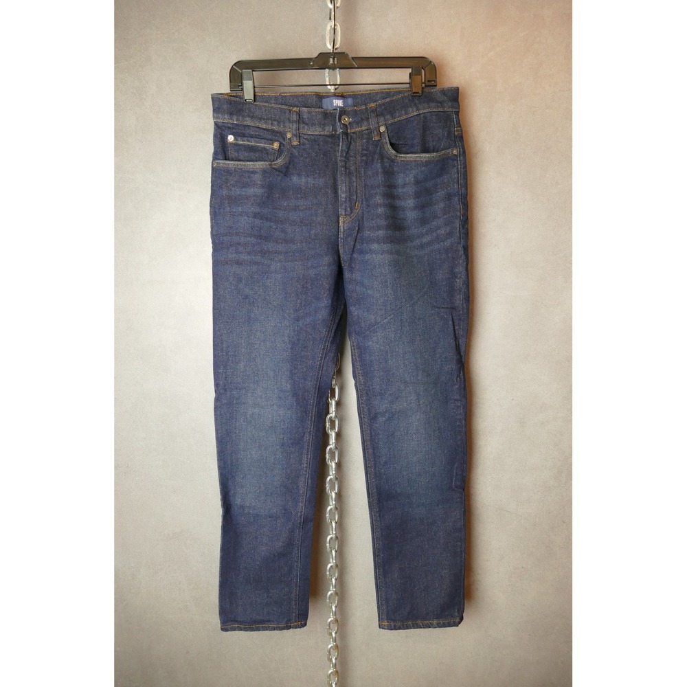 SPOKE Mens Dark Wash Straight Leg 12oz Denim Jeans‎ Build A Size 34x32